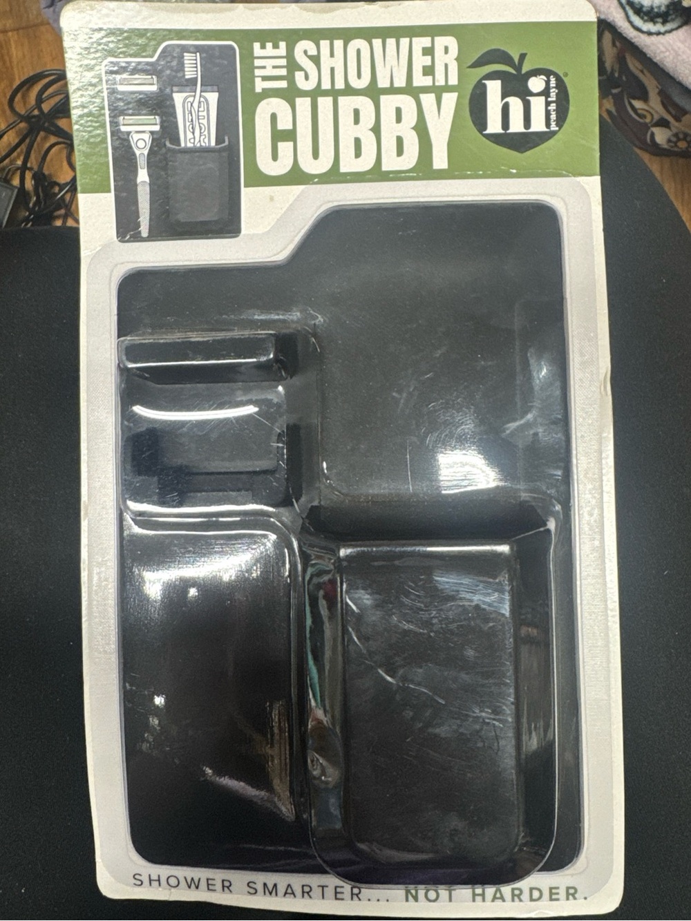 The Shower Cubby Black Shower Organizer Holster